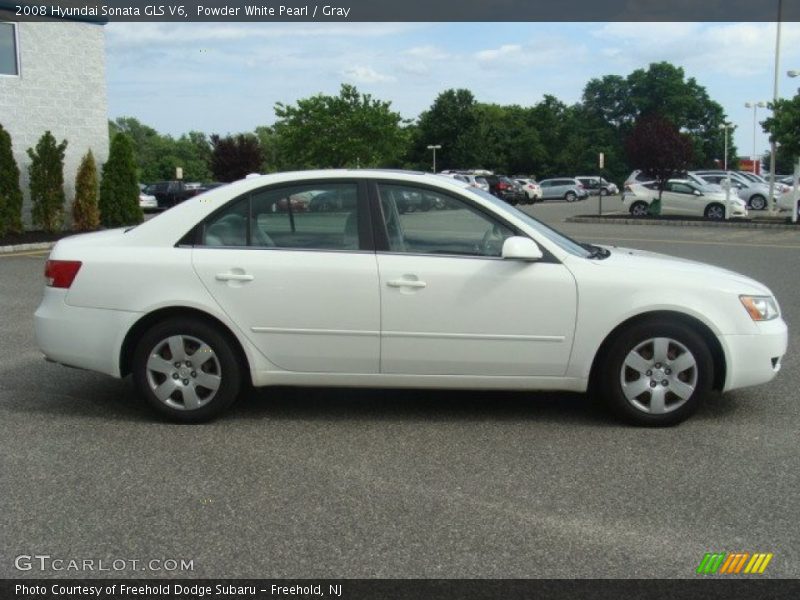 Powder White Pearl / Gray 2008 Hyundai Sonata GLS V6