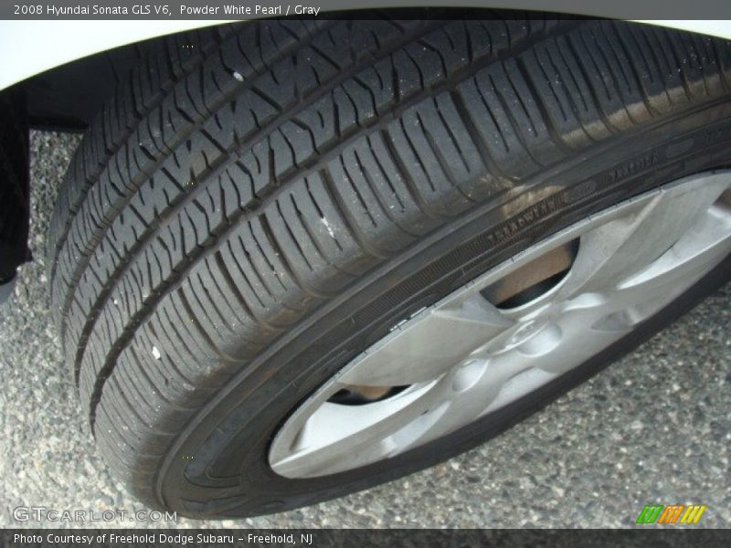 Powder White Pearl / Gray 2008 Hyundai Sonata GLS V6
