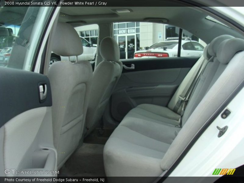 Powder White Pearl / Gray 2008 Hyundai Sonata GLS V6