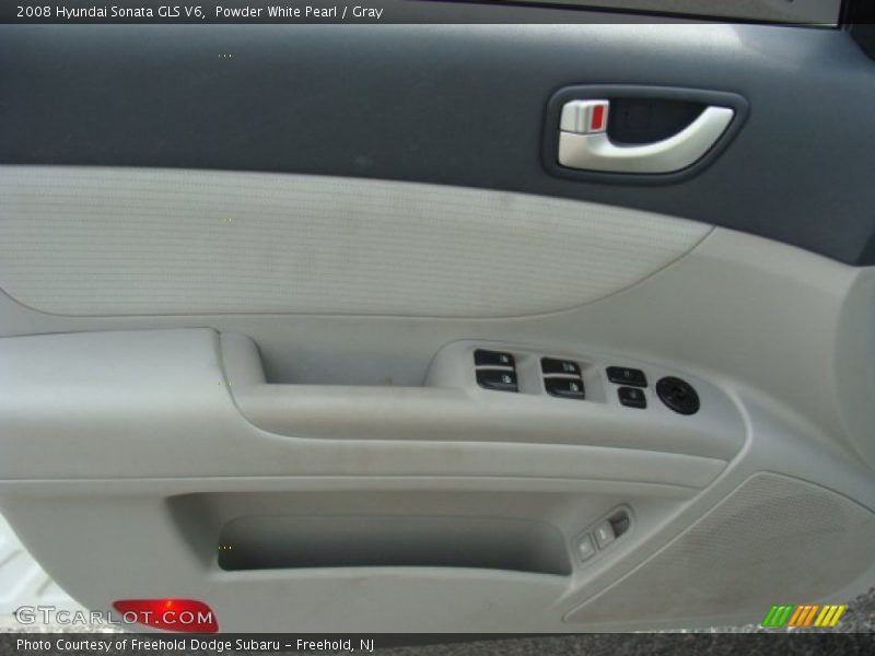 Powder White Pearl / Gray 2008 Hyundai Sonata GLS V6