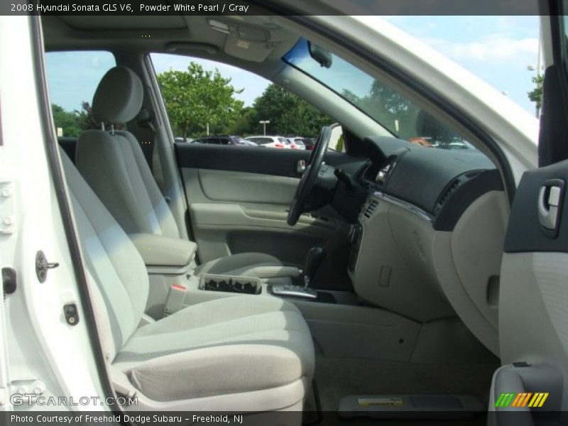 Powder White Pearl / Gray 2008 Hyundai Sonata GLS V6