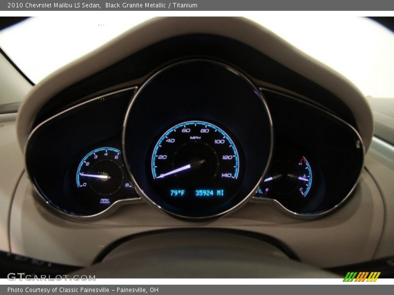 Black Granite Metallic / Titanium 2010 Chevrolet Malibu LS Sedan