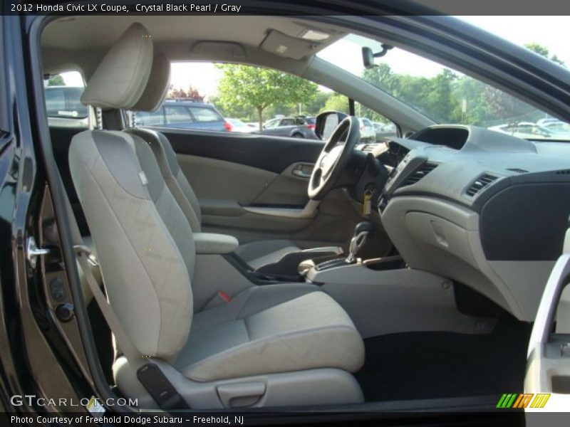 Crystal Black Pearl / Gray 2012 Honda Civic LX Coupe