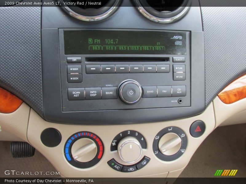 Victory Red / Neutral 2009 Chevrolet Aveo Aveo5 LT