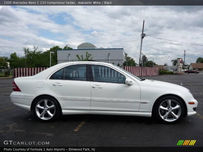 Alabaster White / Black 2005 Mercedes-Benz C 230 Kompressor Sedan