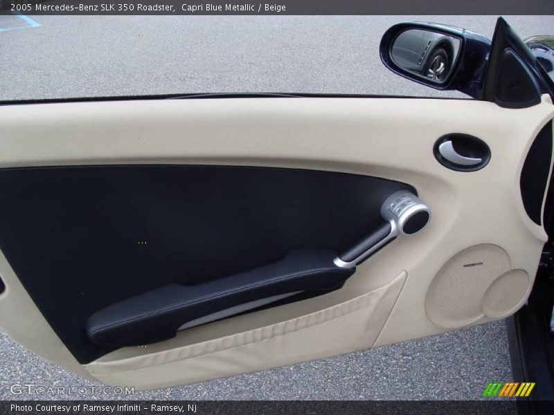 Capri Blue Metallic / Beige 2005 Mercedes-Benz SLK 350 Roadster