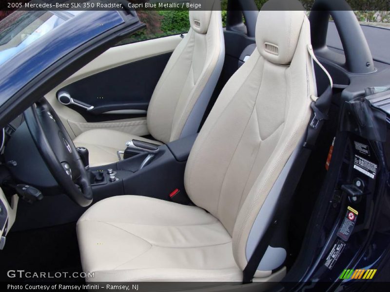 Capri Blue Metallic / Beige 2005 Mercedes-Benz SLK 350 Roadster
