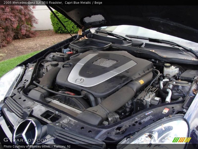 Capri Blue Metallic / Beige 2005 Mercedes-Benz SLK 350 Roadster