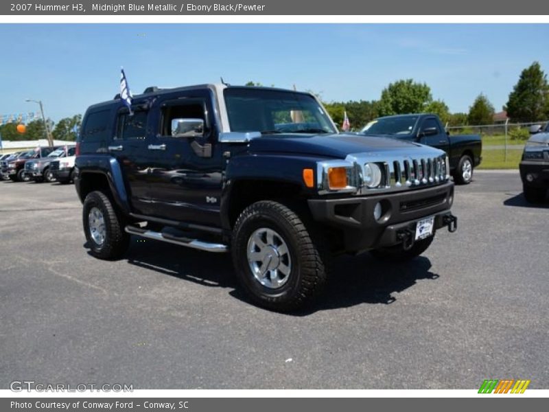 Midnight Blue Metallic / Ebony Black/Pewter 2007 Hummer H3