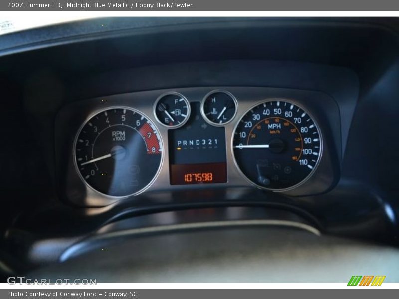 Midnight Blue Metallic / Ebony Black/Pewter 2007 Hummer H3