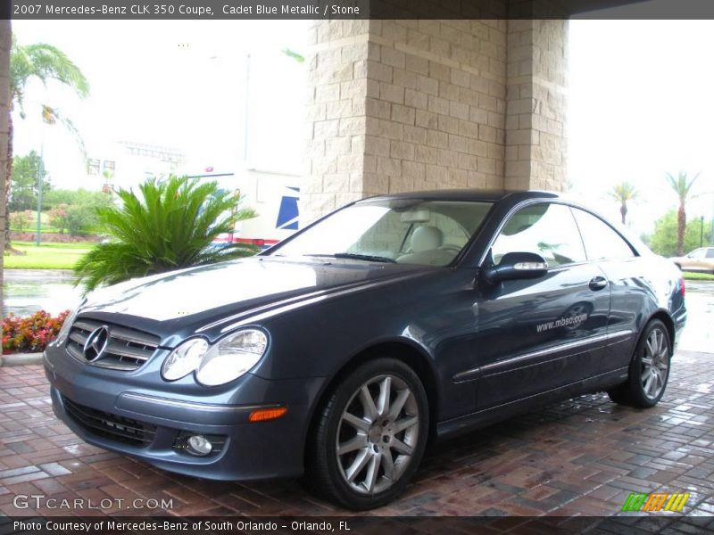 Cadet Blue Metallic / Stone 2007 Mercedes-Benz CLK 350 Coupe