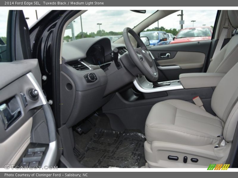 Tuxedo Black / Medium Light Stone 2014 Ford Edge SEL