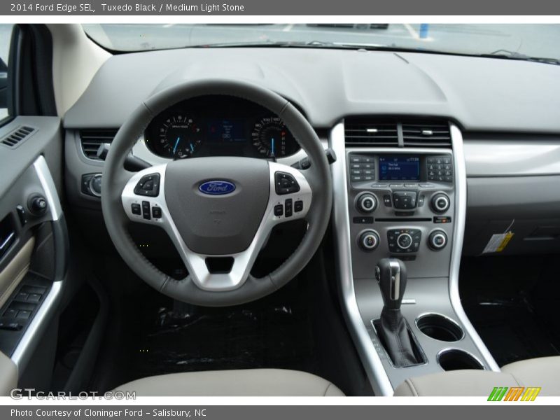 Tuxedo Black / Medium Light Stone 2014 Ford Edge SEL