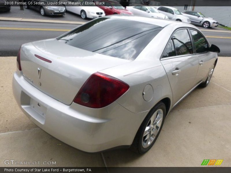 Liquid Silver Metallic / Ebony Black 2008 Pontiac G6 Sedan