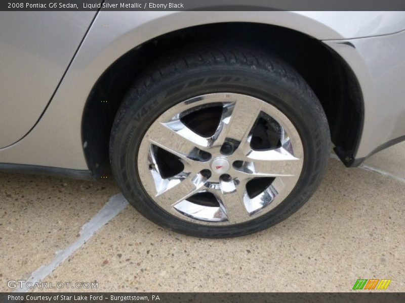 Liquid Silver Metallic / Ebony Black 2008 Pontiac G6 Sedan