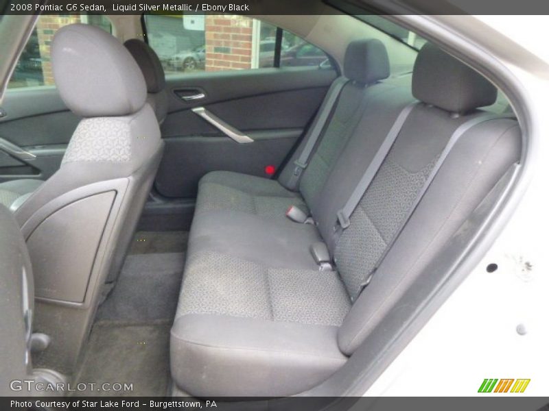 Liquid Silver Metallic / Ebony Black 2008 Pontiac G6 Sedan