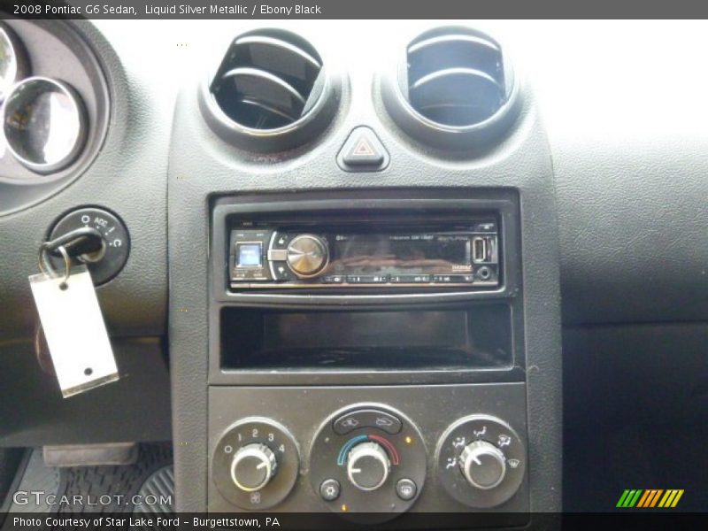 Liquid Silver Metallic / Ebony Black 2008 Pontiac G6 Sedan