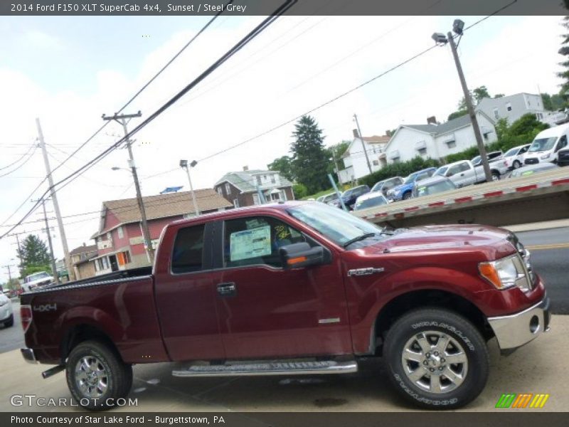 Sunset / Steel Grey 2014 Ford F150 XLT SuperCab 4x4