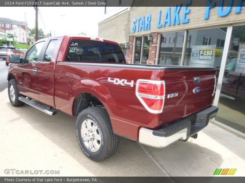 Sunset / Steel Grey 2014 Ford F150 XLT SuperCab 4x4