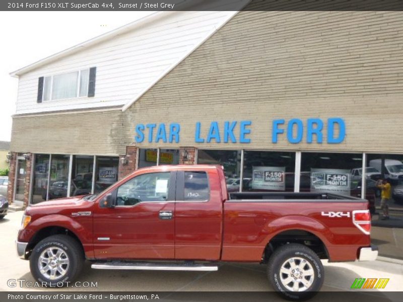 Sunset / Steel Grey 2014 Ford F150 XLT SuperCab 4x4