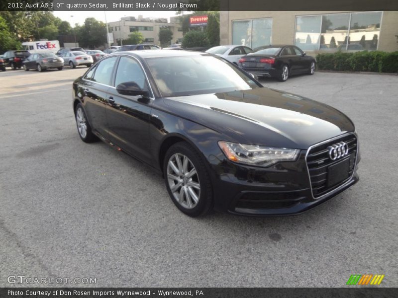 Brilliant Black / Nougat Brown 2012 Audi A6 3.0T quattro Sedan