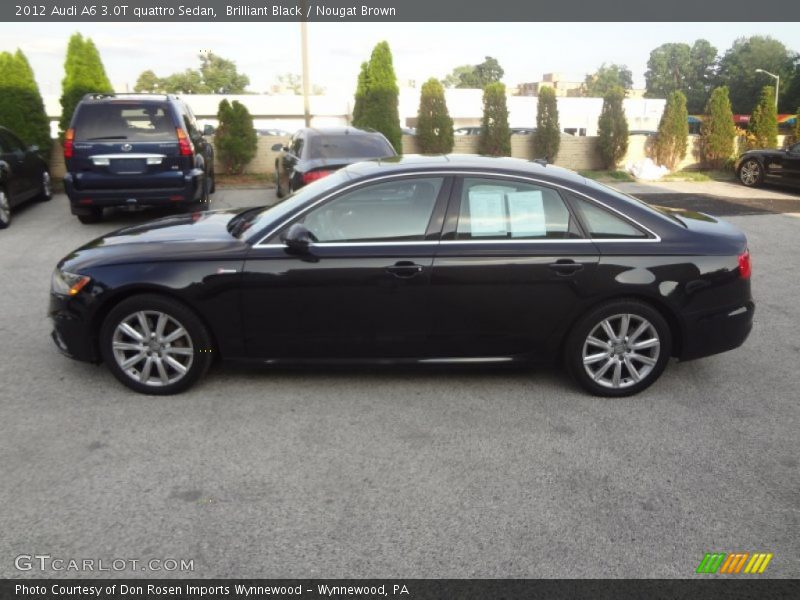 Brilliant Black / Nougat Brown 2012 Audi A6 3.0T quattro Sedan