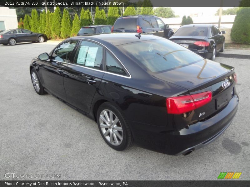 Brilliant Black / Nougat Brown 2012 Audi A6 3.0T quattro Sedan