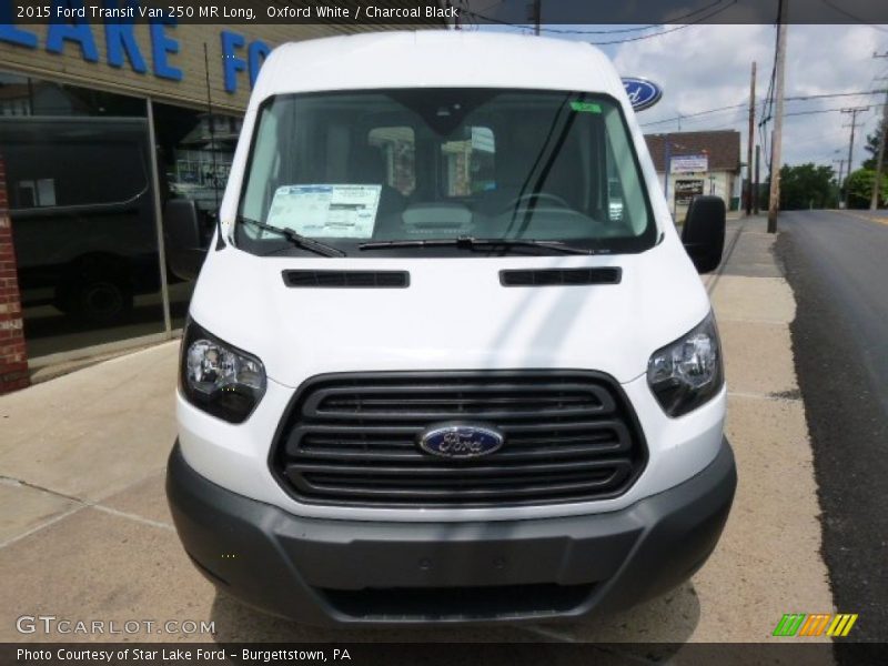 Oxford White / Charcoal Black 2015 Ford Transit Van 250 MR Long