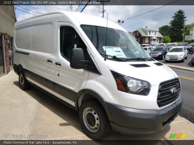 Oxford White / Charcoal Black 2015 Ford Transit Van 250 MR Long