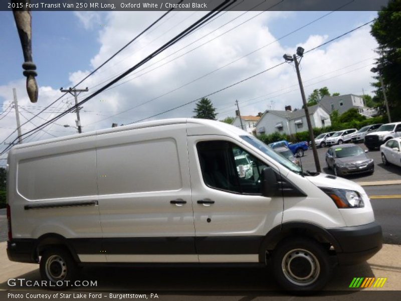 Oxford White / Charcoal Black 2015 Ford Transit Van 250 MR Long