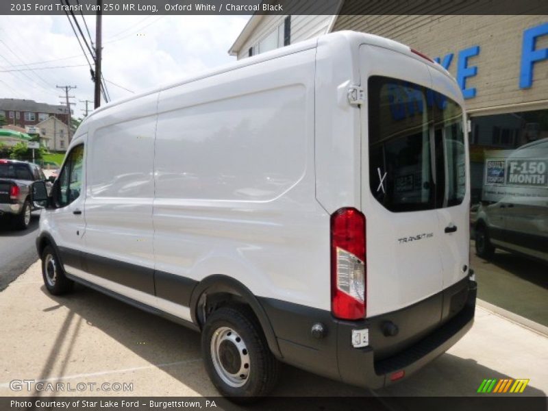 Oxford White / Charcoal Black 2015 Ford Transit Van 250 MR Long