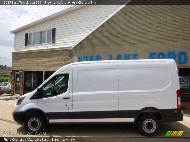 Oxford White / Charcoal Black 2015 Ford Transit Van 250 MR Long
