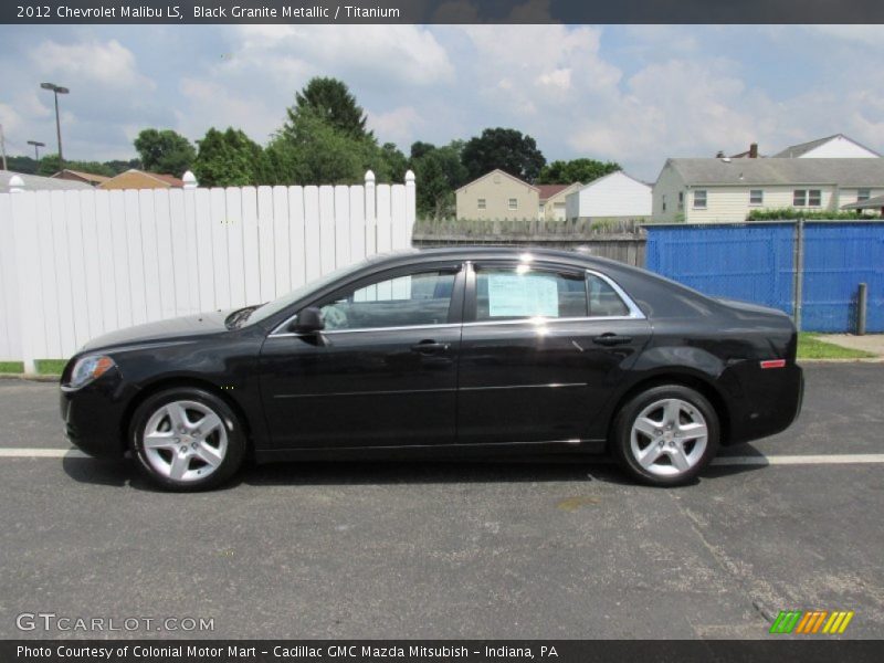 Black Granite Metallic / Titanium 2012 Chevrolet Malibu LS