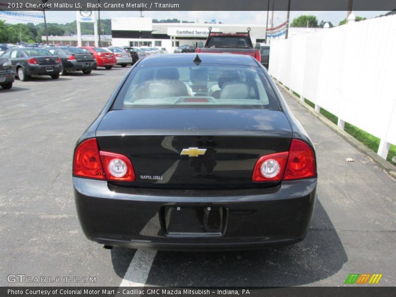 Black Granite Metallic / Titanium 2012 Chevrolet Malibu LS