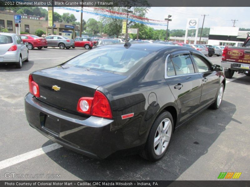 Black Granite Metallic / Titanium 2012 Chevrolet Malibu LS