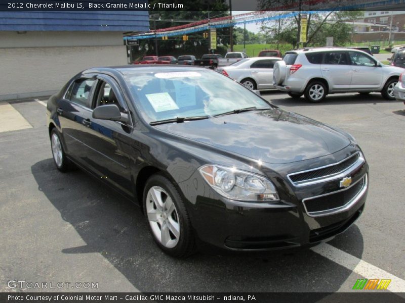 Black Granite Metallic / Titanium 2012 Chevrolet Malibu LS