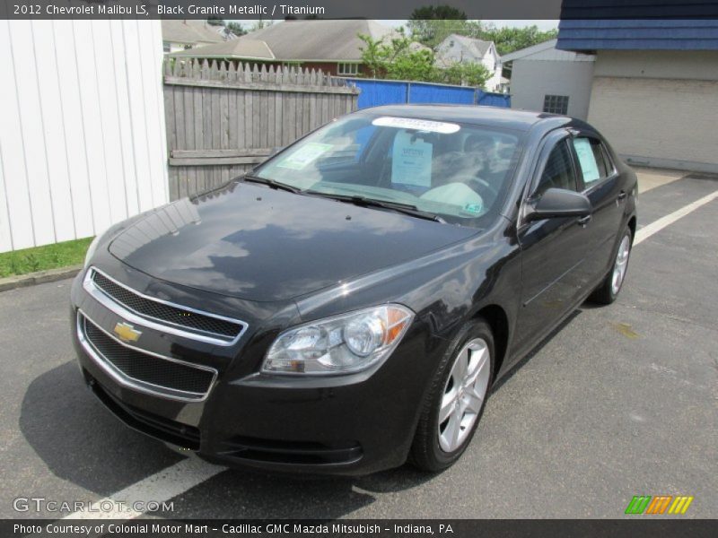 Black Granite Metallic / Titanium 2012 Chevrolet Malibu LS