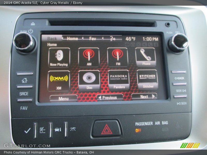 Cyber Gray Metallic / Ebony 2014 GMC Acadia SLE