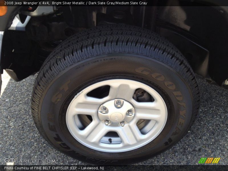 Bright Silver Metallic / Dark Slate Gray/Medium Slate Gray 2008 Jeep Wrangler X 4x4