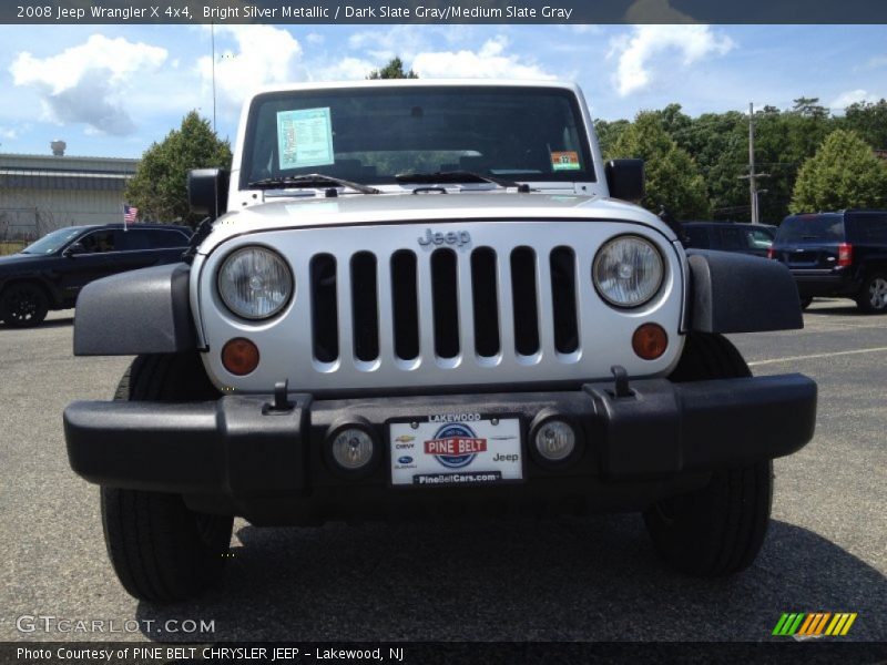 Bright Silver Metallic / Dark Slate Gray/Medium Slate Gray 2008 Jeep Wrangler X 4x4