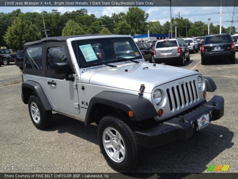 Bright Silver Metallic / Dark Slate Gray/Medium Slate Gray 2008 Jeep Wrangler X 4x4