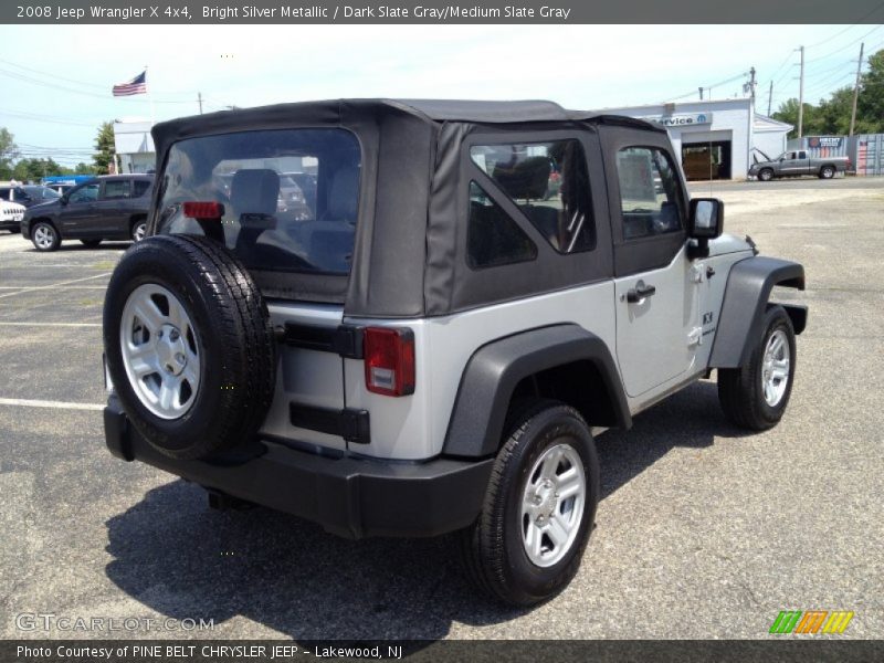 Bright Silver Metallic / Dark Slate Gray/Medium Slate Gray 2008 Jeep Wrangler X 4x4