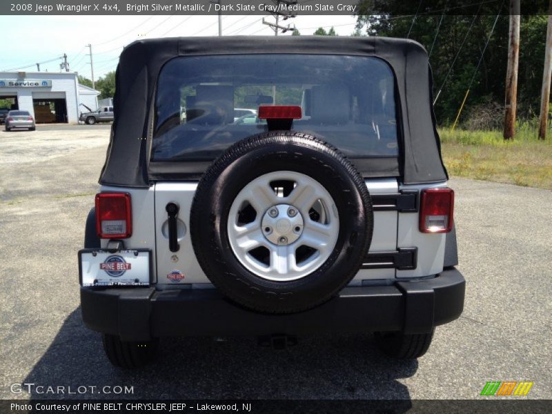 Bright Silver Metallic / Dark Slate Gray/Medium Slate Gray 2008 Jeep Wrangler X 4x4