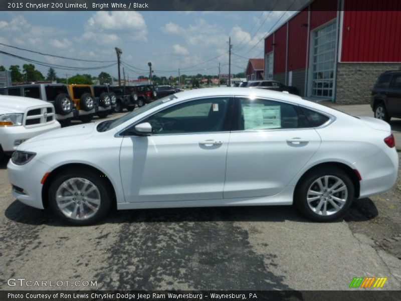 Bright White / Black 2015 Chrysler 200 Limited