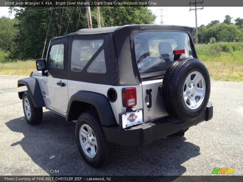 Bright Silver Metallic / Dark Slate Gray/Medium Slate Gray 2008 Jeep Wrangler X 4x4