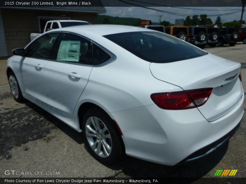 Bright White / Black 2015 Chrysler 200 Limited