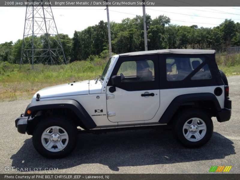 Bright Silver Metallic / Dark Slate Gray/Medium Slate Gray 2008 Jeep Wrangler X 4x4