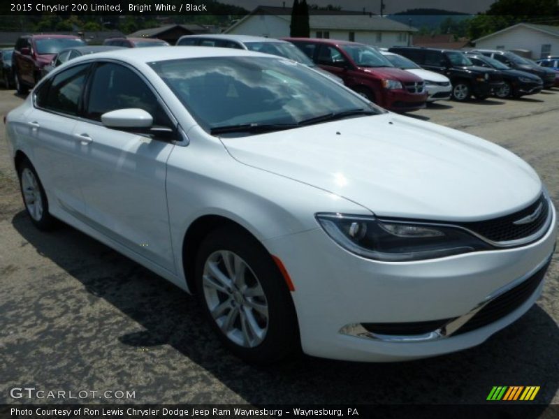 Bright White / Black 2015 Chrysler 200 Limited