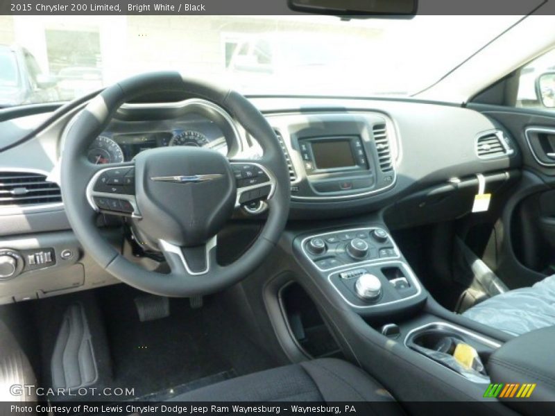 Bright White / Black 2015 Chrysler 200 Limited