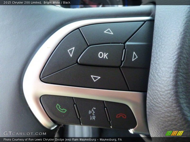 Bright White / Black 2015 Chrysler 200 Limited